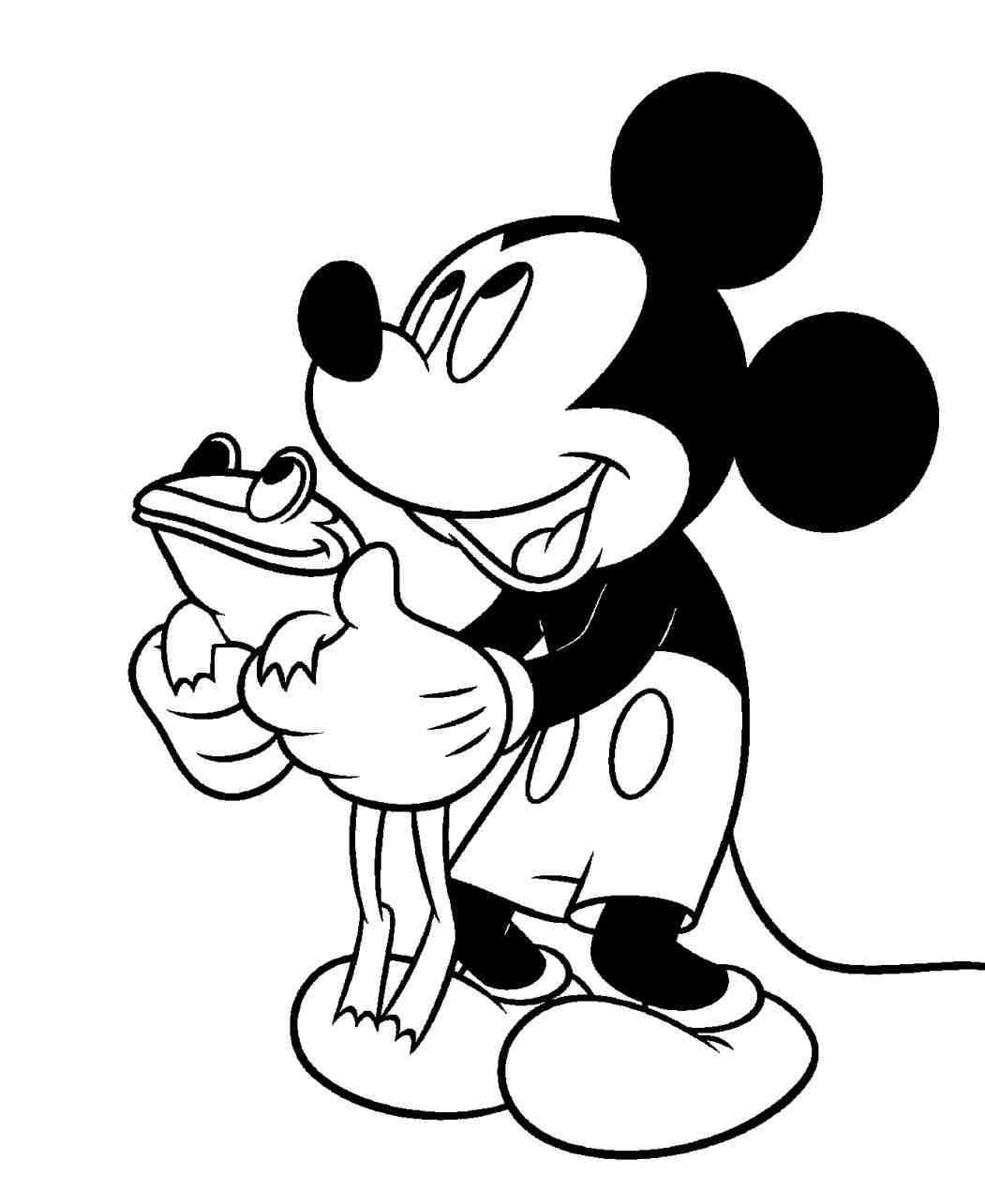 1051x1285 The Images Collection Of And In Color Drawn Simple Mickey Mouse