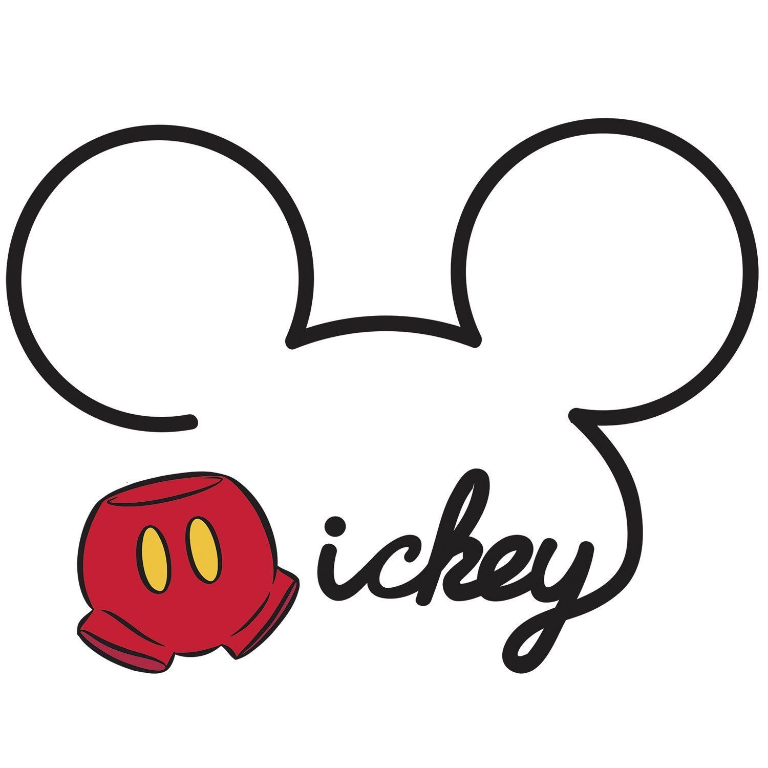 1500x1500 Mickey Mouse Ears Wall Decal