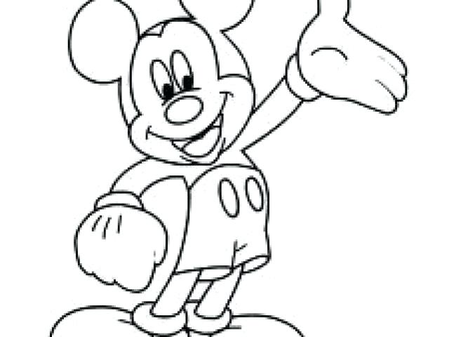 640x480 Mickey Mouse Outline
