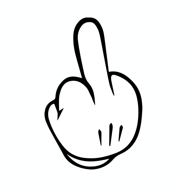 630x630 mickey mouse hands middle finger swear