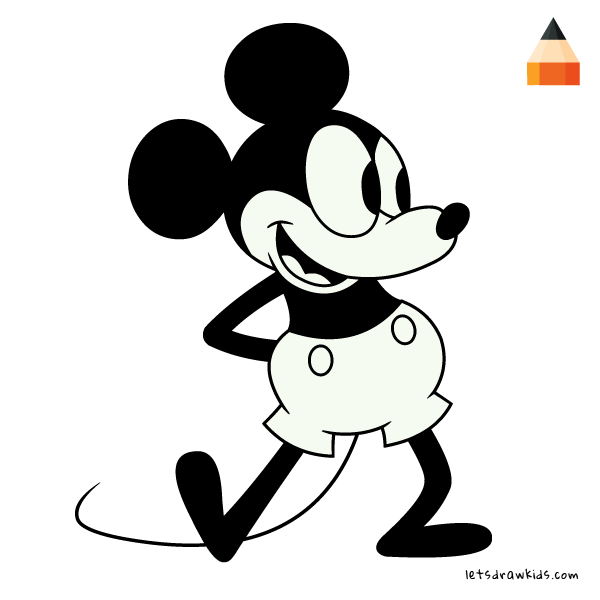 600x600 How To Draw Mickey Mouse