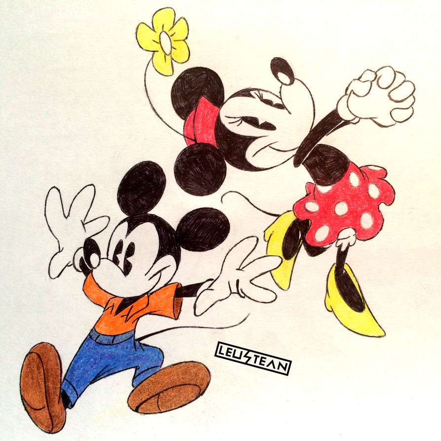 894x894 Mickey Mouse And Minnie Mouse Drawing Request