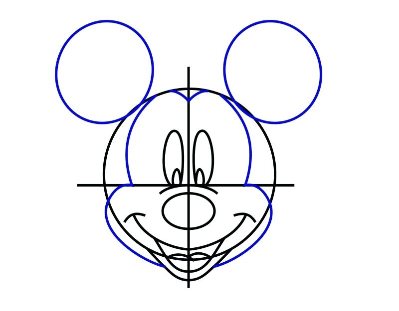 Mickey Mouse Line Drawing | Free download on ClipArtMag