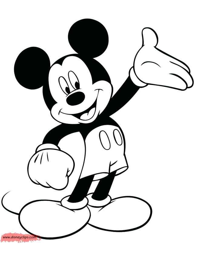 Mickey Mouse Line Drawing | Free download on ClipArtMag