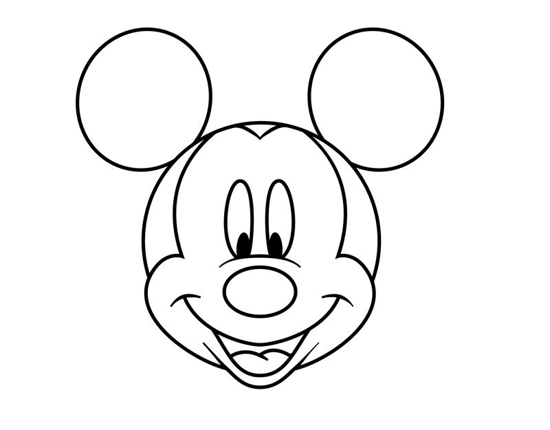 Mickey Mouse Outline Drawing | Free download on ClipArtMag