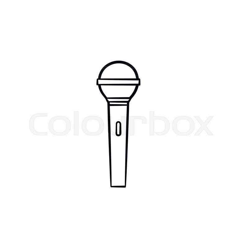 800x800 Microphone To Sing And Speak Hand Stock Vector Colourbox