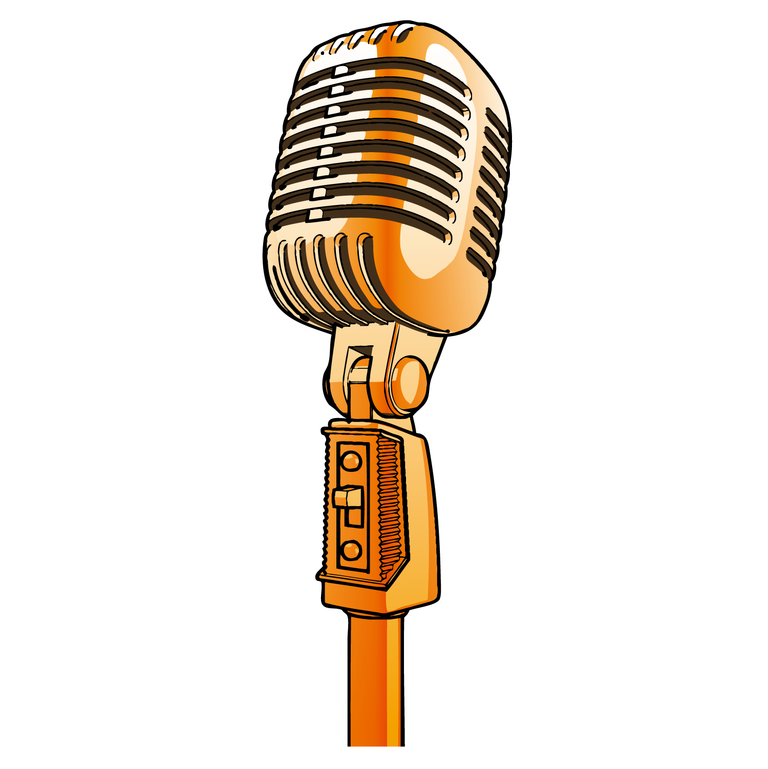 1500x1501 Collection Of Free Gold Drawing Microphone Download On Ui Ex