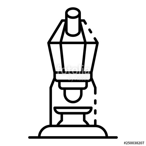 500x500 microscope icon outline microscope vector icon for web design
