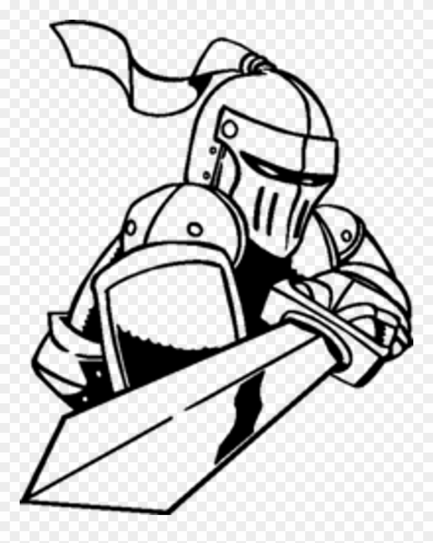 880x1104 Knight With A Sword Drawing Clipart