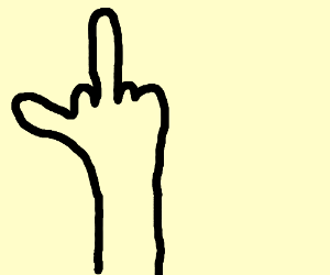 300x250 Drawn Fist Middle Finger