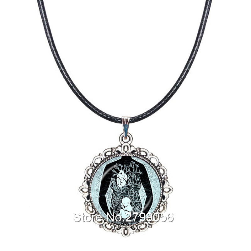 800x800 Leonardo Da Vinci Drawing Fetus Choker Necklace Artist Doctor