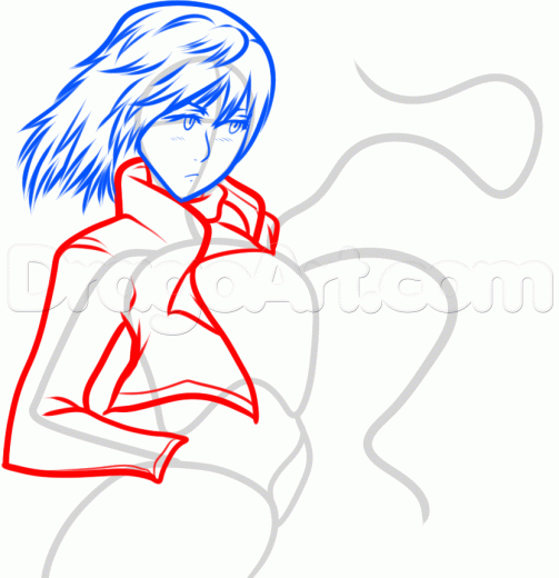 503x520 learn how to draw mikasa from attack on titan, anime characters