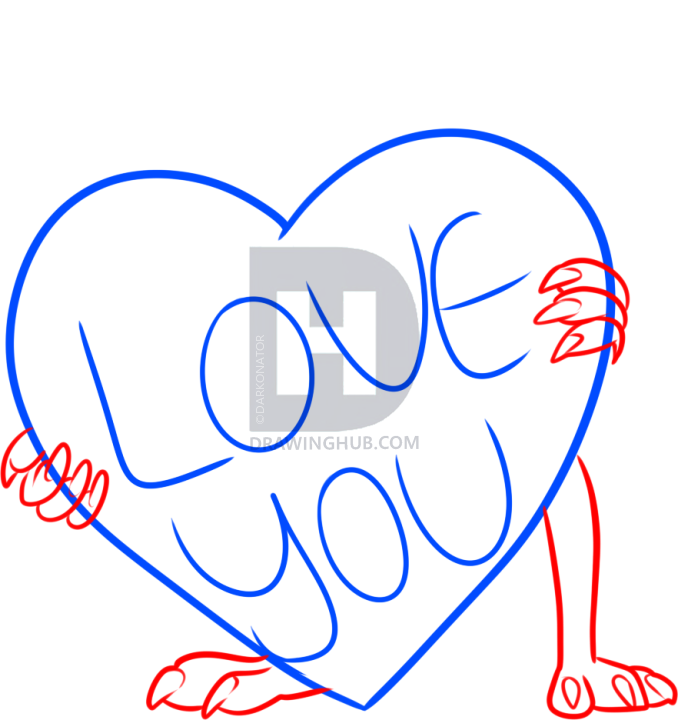 678x720 How To Draw Valentine Mike Wazowski, Step