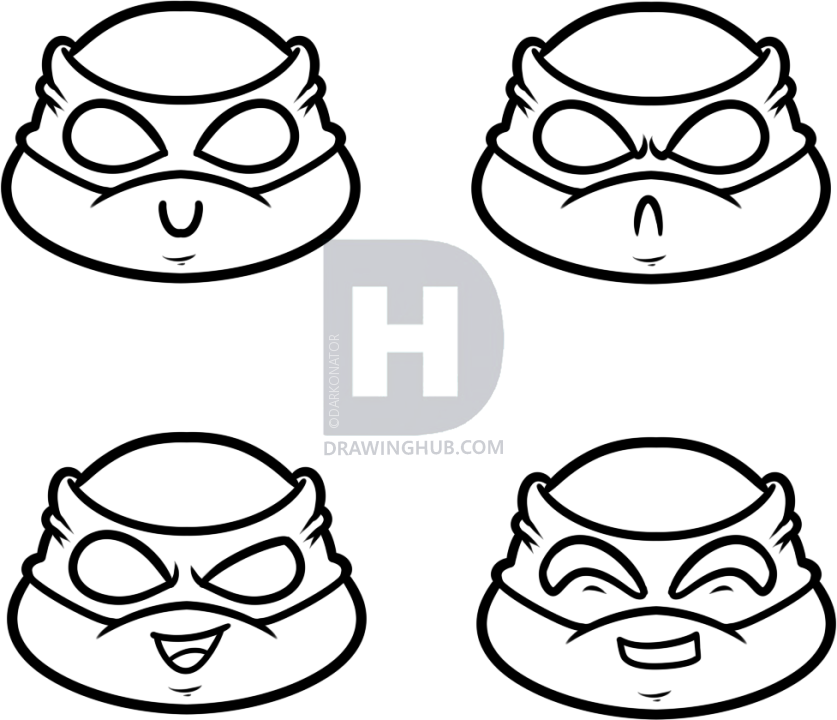 837x720 How To Draw Chibi Teenage Mutant Ninja Turtles, Step