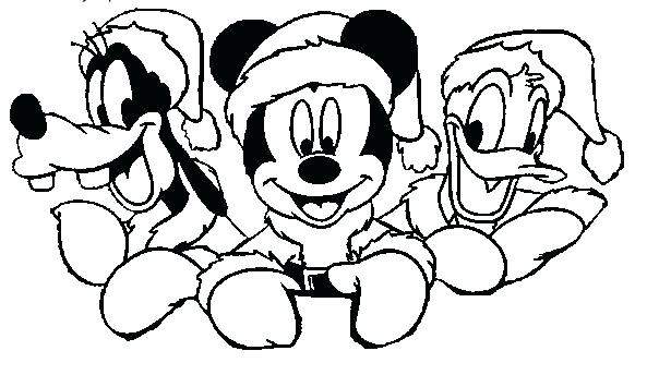 593x344 Mickey Mouse Christmas Coloring Pages Free Print Home Luxury