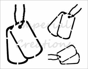 300x233 Military Dog Tags Marines Army Navy Name X Stencil Sheet