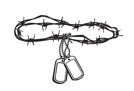 450x306 Dog Tag Barbed Wire Tattoos Ideas And Designs