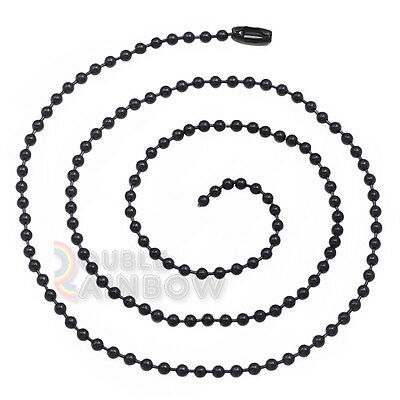 400x400 Steel Black Military Dog Tag Ball Bead Chain