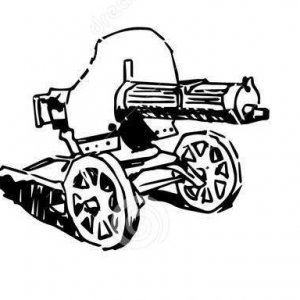 300x300 Military Machines Drawings Set White Background