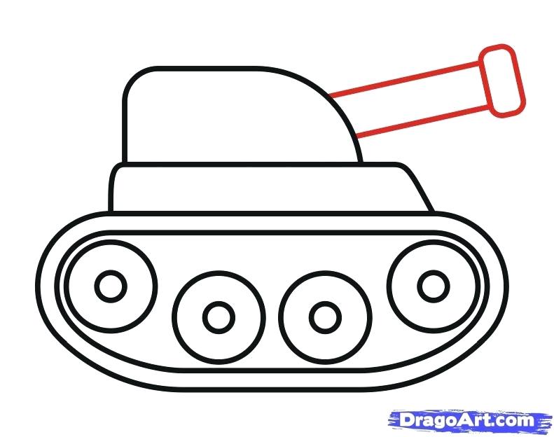 791x624 Army Tank Drawing