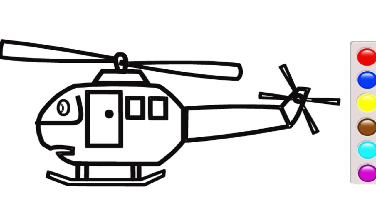 1280x720 How To Draw Helicopter For Kids