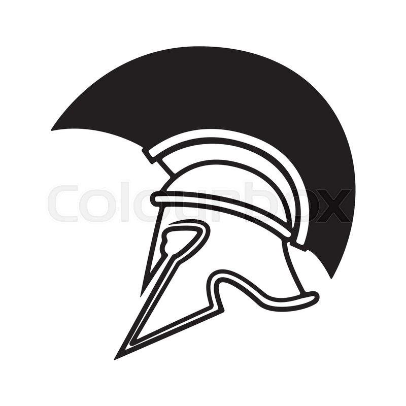 800x800 Spartan Helmet Military Emblem Stock Vector Colourbox