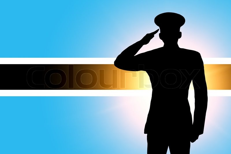 800x533 The Botswana Flag And The Silhouette Of Stock Image Colourbox