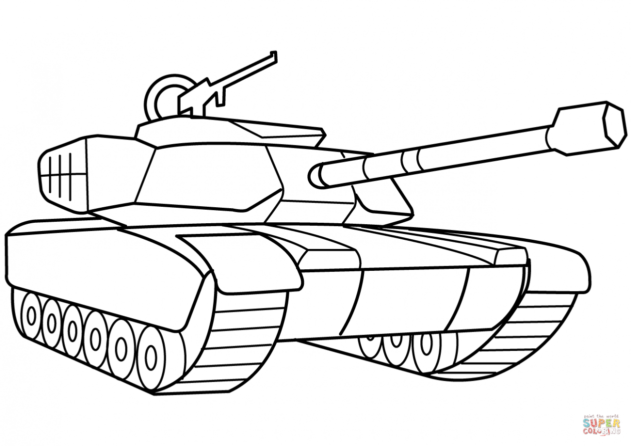 1261x891 Military Tank Coloring