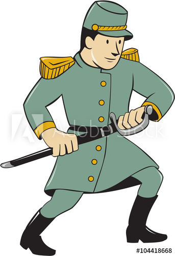 343x500 Confederate Army Soldier Drawing Sword Cartoon