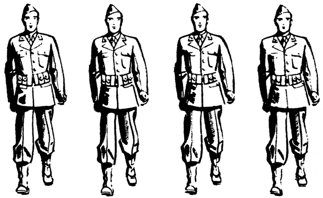 640x393 Forward March In Four Formation Clipart Etc