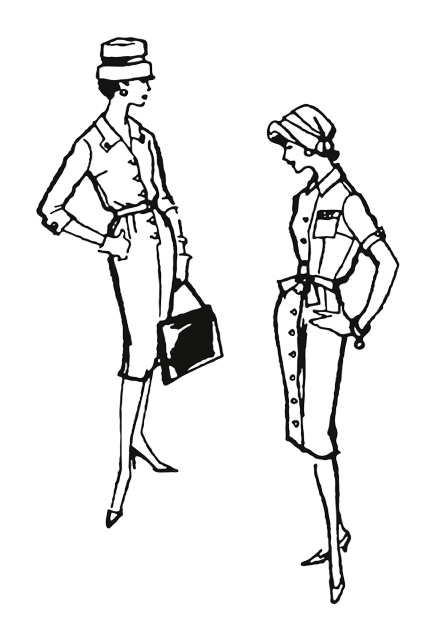 436x640 Pose Illustrations Unique Modern And Vintage Style Stock