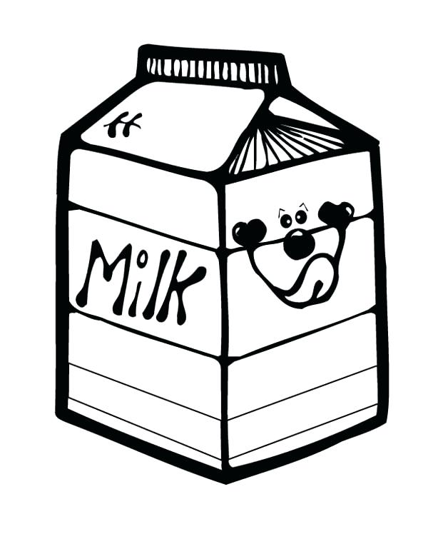 600x776 Milk Coloring Pages Carton