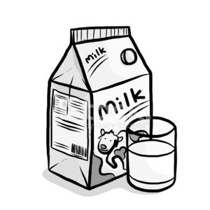 300x300 Cow Milk Carton Box And Glass Premium Clipart