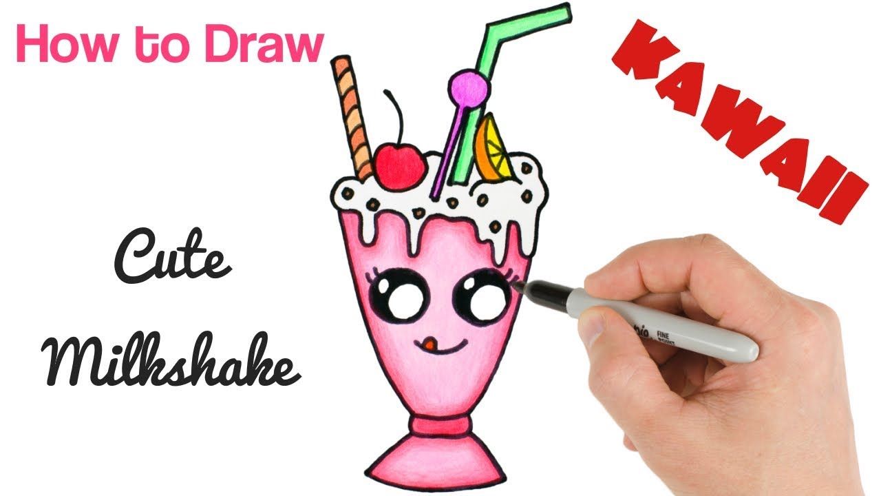 1280x720 How To Draw A Milkshake Cute And Easy Step
