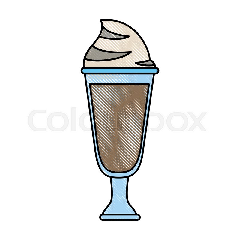 800x800 Milkshake In Glass Icon Image Vector Stock Vector Colourbox