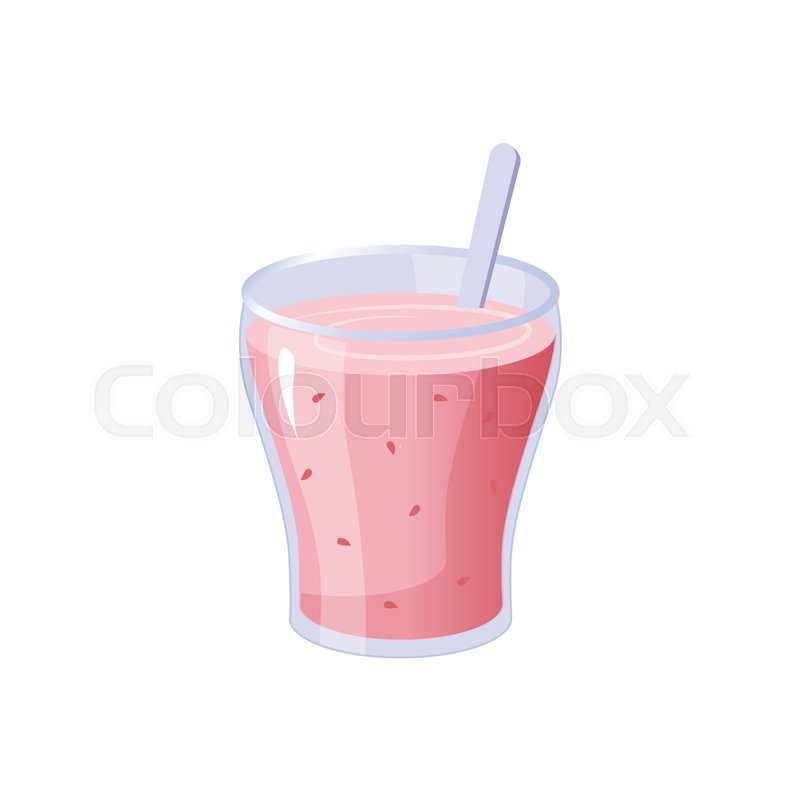 800x800 Strawberry Milkshake, Milk Based Stock Vector Colourbox