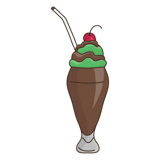 512x512 Chocolate And Cream Milkshake Illustration