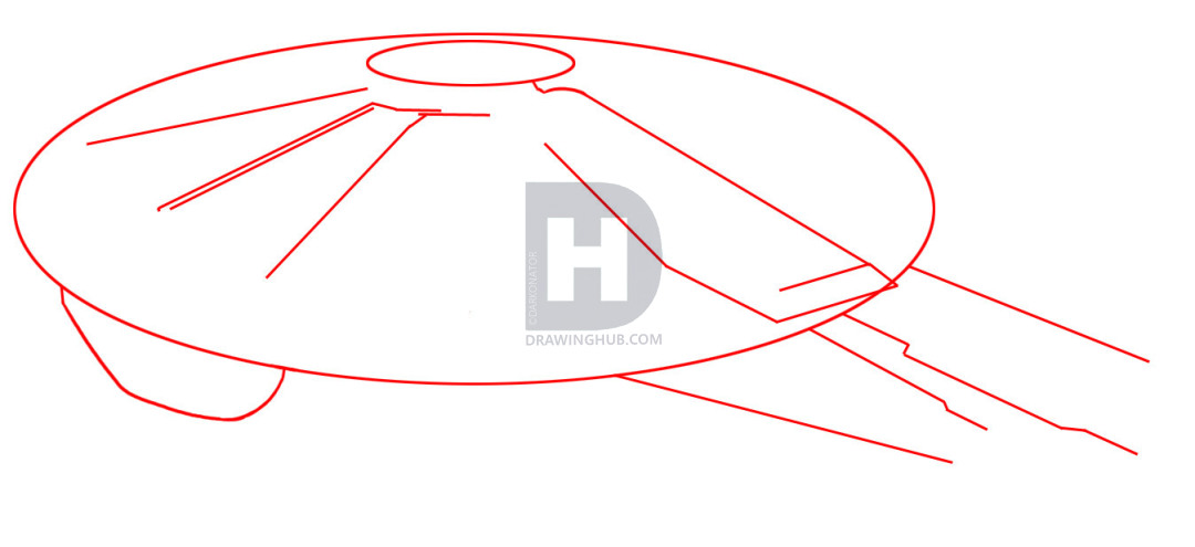 1080x495 How To Draw The Millennium Falcon, Step
