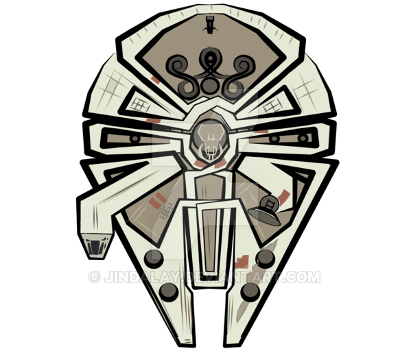 599x509 Millennium Falcon Tattoo Design