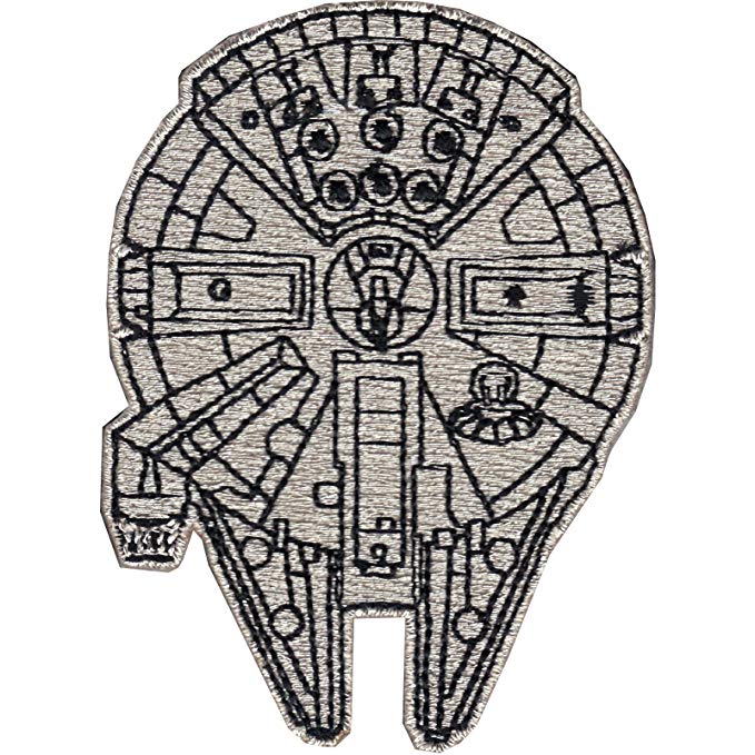 679x679 Star Wars Millenium Falcon Ship Top View Shaped Iron On Patch