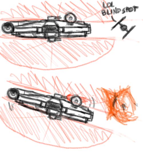 500x555 is it just me, or does the millenium falcon actually not have