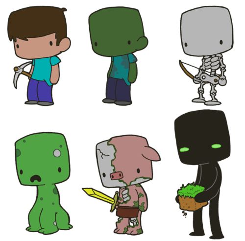 500x492 Minecraft In Cartoon Versionmy Favorite Is The Zombie Pigman