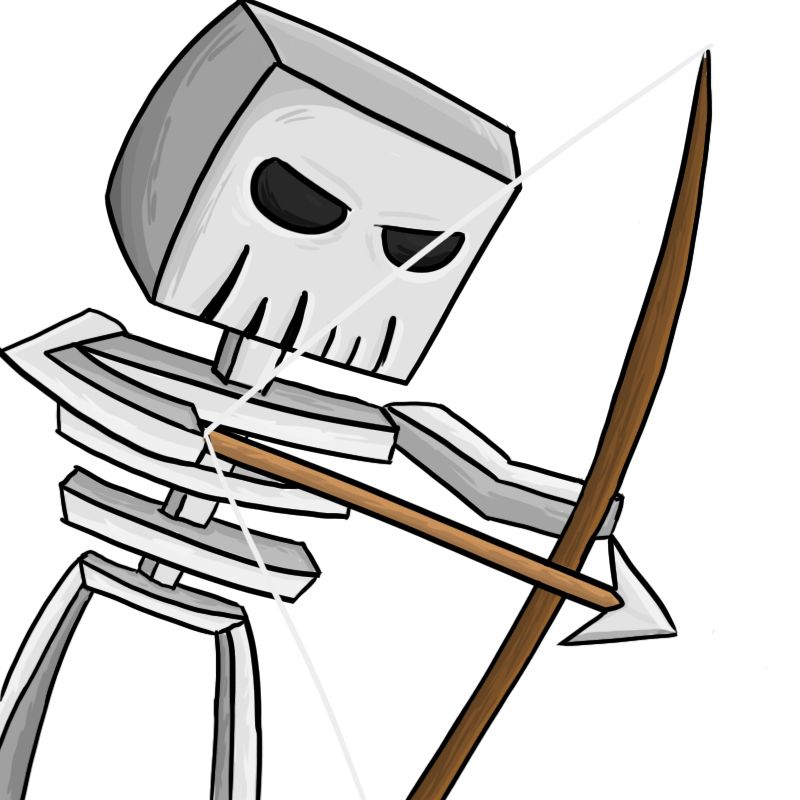 800x800 Minecraft Skeleton Drawing Minecraft Speed Art