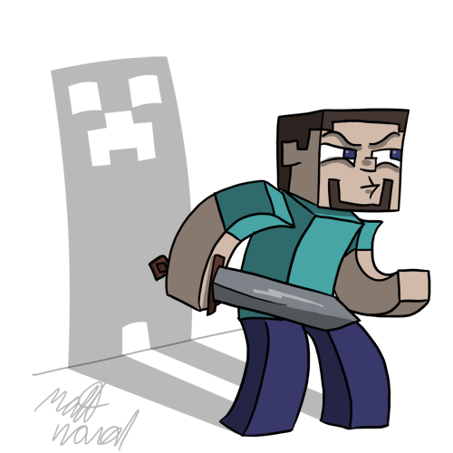 500x500 How To Draw A Cartoon Steve From Minecraft