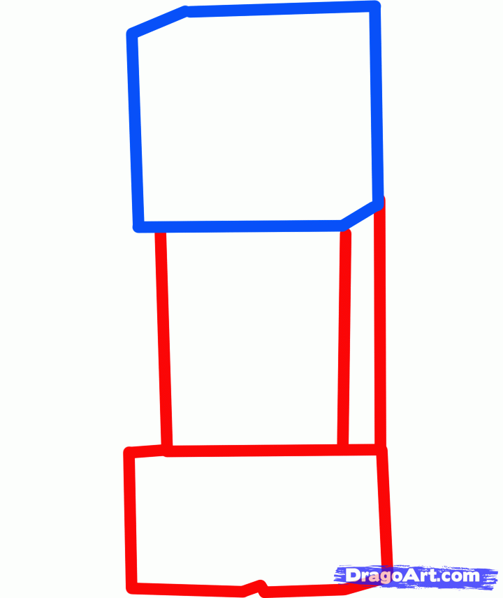 720x856 How To Draw A Minecraft Creeper, Minecraft, Step