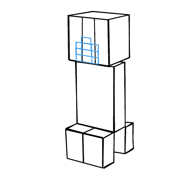 678x600 How To Draw A Minecraft Creeper Easy Step