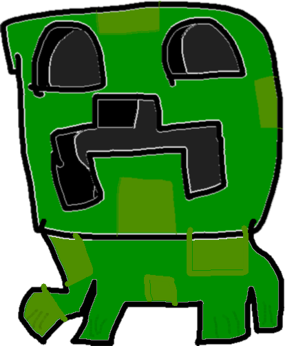 414x502 How Draw Minecraft Creeper Tynker