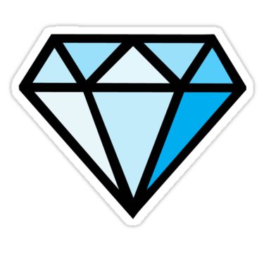 375x360 Minecraft Diamond Sticker In Products Diamond Drawing