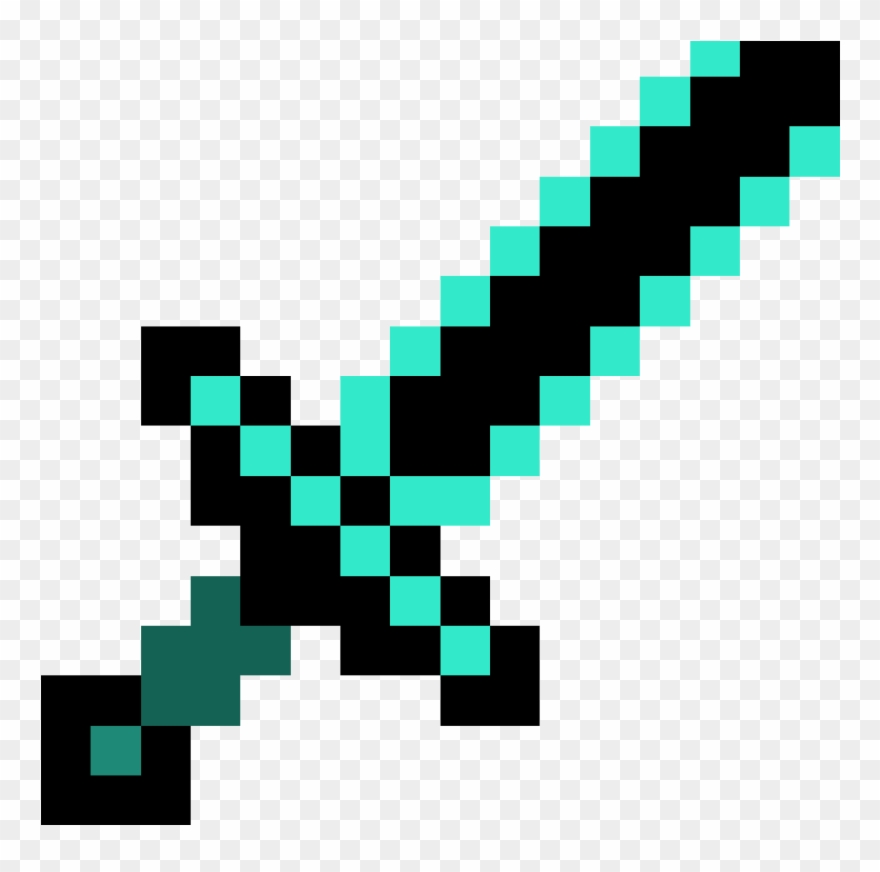 880x872 Minecraft Diamond Swords Crossing Png Clip Art Black