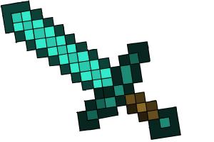 300x200 How To Draw A Minecraft Diamond Sword